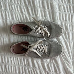 Women's Vans Light Grey Lace Up Sneaker